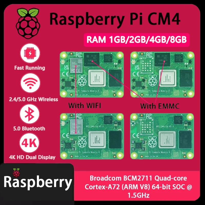 Raspberry Pi CM4 1GB/2GB/4GB/8 - Raspberry Pi Compute Module 4 8Gb 32Gb recension och pris